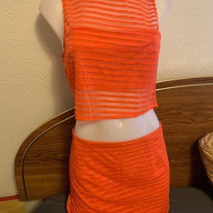 Orange Two Piece Skirt Set by Missguided